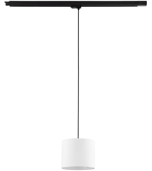 Luster na lanku 3-fáz. lišto. systému TRACER 1xE27/15W/230V pr. 20 cm čierna/biela