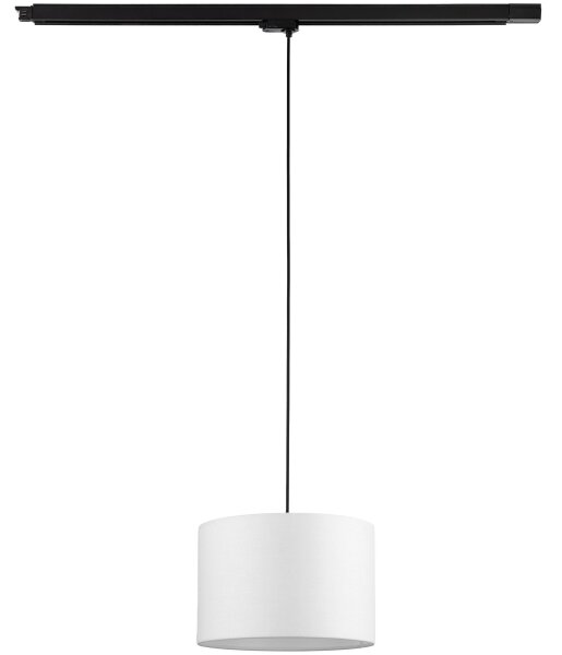 Luster na lanku 3-fáz. lišto. systému TRACER 1xE27/15W/230V pr. 30 cm čierna/biela