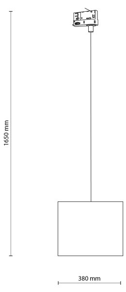 Luster na lanku 3-fáz. lišto. systému TRACER 1xE27/15W/230V pr. 30 cm čierna/hnedá