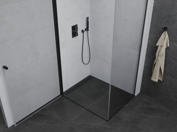 Mexen Pretoria sprchovací kút 80x70 cm, priehľadná, čierna, 852-080-070-70-00