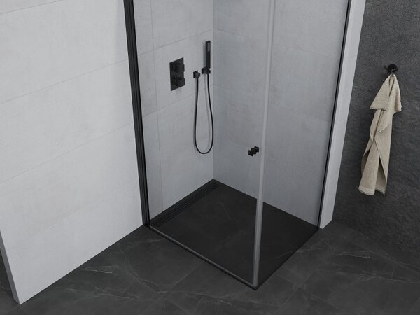 Mexen Pretoria sprchovací kút 80x70 cm, priehľadná, čierna, 852-080-070-70-00