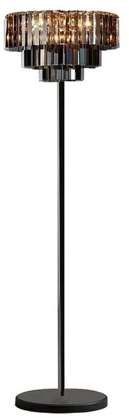 Toolight Toolight, podlahová krištáľová lampa 3xE14 APP925-3F, čierna, OSW-01042