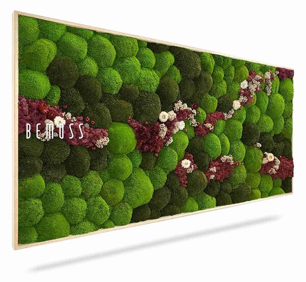 Machový obraz BOLMOSS COSMO Burgundy - 40 x 40 cm