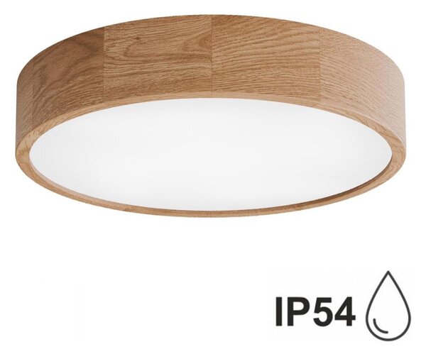 Kúpeľňové stropné svietidlo CLEO 4xE27/24W/230V IP54 pr. 47,5 cm dub
