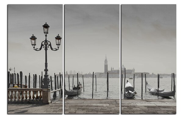 Obraz na plátne - Veľký kanál a gondoly v Benátkach 1114QB (90x60 cm )