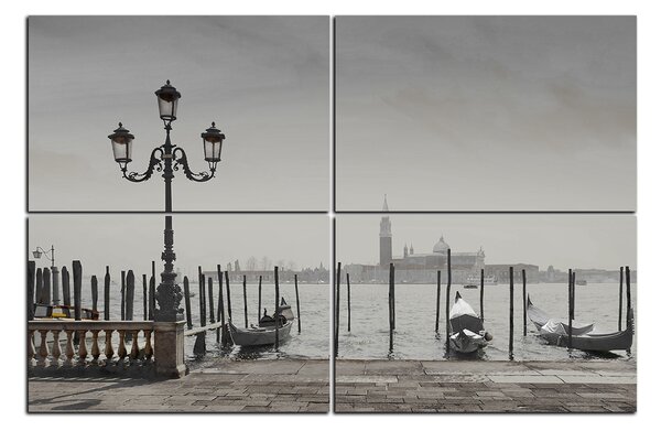 Obraz na plátne - Veľký kanál a gondoly v Benátkach 1114QE (90x60 cm)