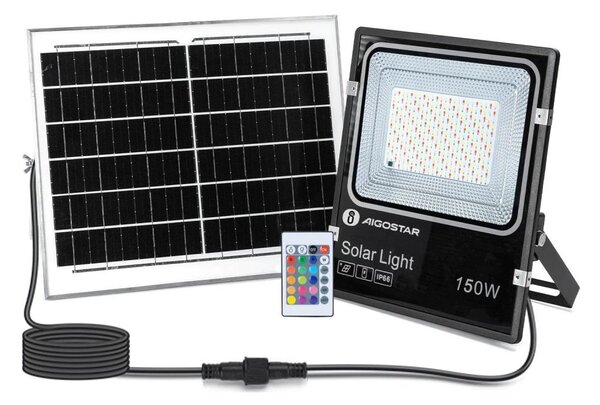 Aigostar - LED RGB Stmievateľný solárny reflektor LED/150W/3,2V IP66 + DO
