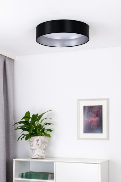 Duolla - LED Stropné svietidlo ROLLER LED/24W/230V pr. 45 cm čierna/strieborná