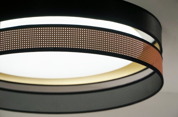 Duolla-LED Stropné svietidlo ROLLER DUO SHINY LED/24W/230V pr. 45 cm čierna/medená