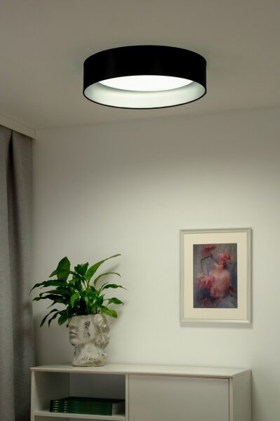 Duolla - LED Stropné svietidlo ROLLER LED/24W/230V pr. 45 cm čierna/strieborná