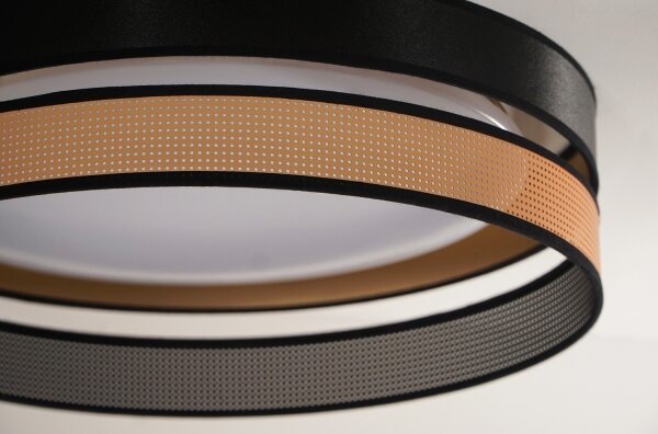 Duolla-LED Stropné svietidlo ROLLER DUO SHINY LED/24W/230V pr. 45 cm čierna/medená