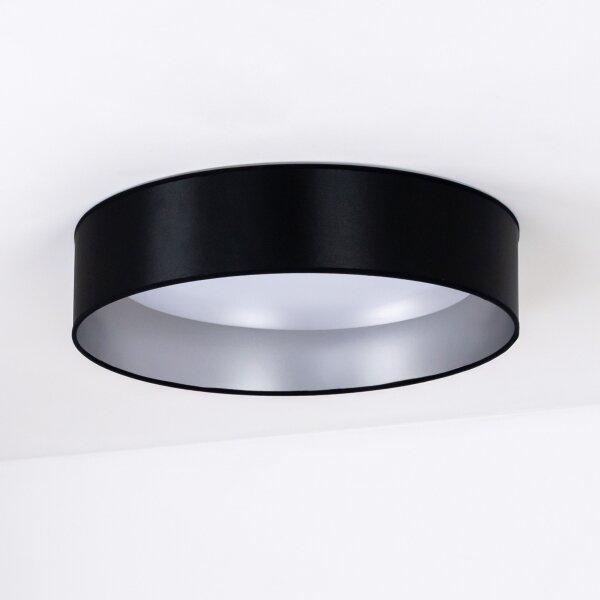 Duolla - LED Stropné svietidlo ROLLER LED/24W/230V pr. 45 cm čierna/strieborná