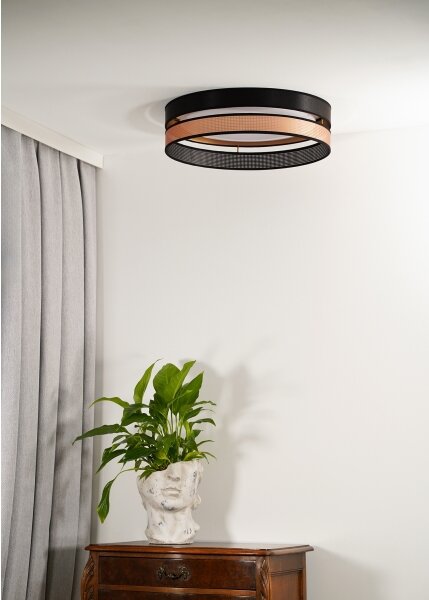 Duolla-LED Stropné svietidlo ROLLER DUO SHINY LED/24W/230V pr. 45 cm čierna/medená