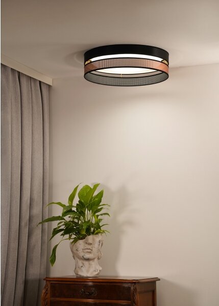 Duolla-LED Stropné svietidlo ROLLER DUO SHINY LED/24W/230V pr. 45 cm čierna/medená