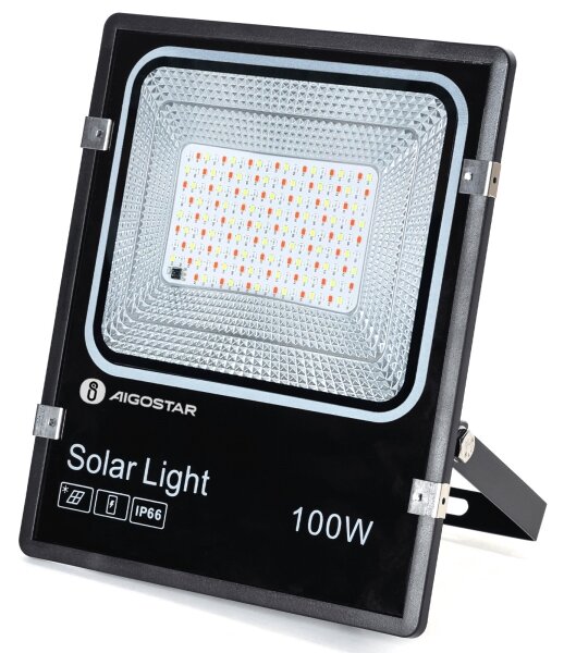 Aigostar - LED RGB Stmievateľný solárny reflektor LED/100W/3,2V IP66 + DO