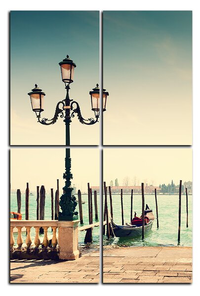 Obraz na plátne - Veľký kanál a gondoly v Benátkach - obdĺžnik 7114D (90x60 cm)