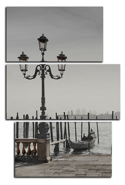Obraz na plátne - Veľký kanál a gondoly v Benátkach - obdĺžnik 7114QC (90x60 cm)