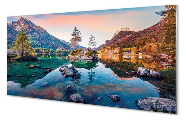 Nástenný panel  Nemecko Alpy jeseň Horské jazero 100x50 cm