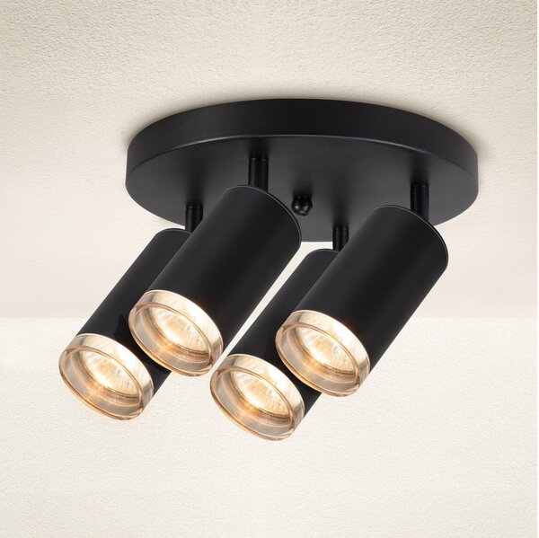 Brilagi - Kúpeľňové bodové svietidlo SELE AQUA 4xGU10/30W/230V IP44 čierna