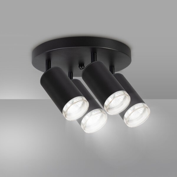 Brilagi - Kúpeľňové bodové svietidlo SELE AQUA 4xGU10/30W/230V IP44 čierna