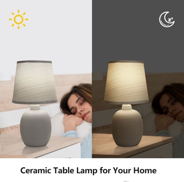 Aigostar - Stolná lampa 1xE14/40W/230V šedá
