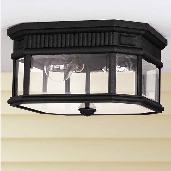 Feiss FE-COTSLN-F-BK-Vonkajšie stropné svietidlo COTSWOLD LANE 2xE27/60W/230V IP44