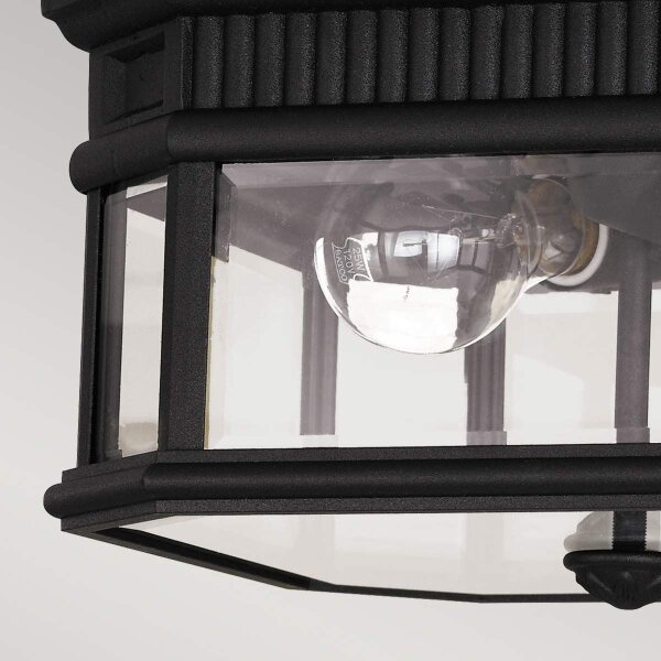 Feiss FE-COTSLN-F-BK-Vonkajšie stropné svietidlo COTSWOLD LANE 2xE27/60W/230V IP44