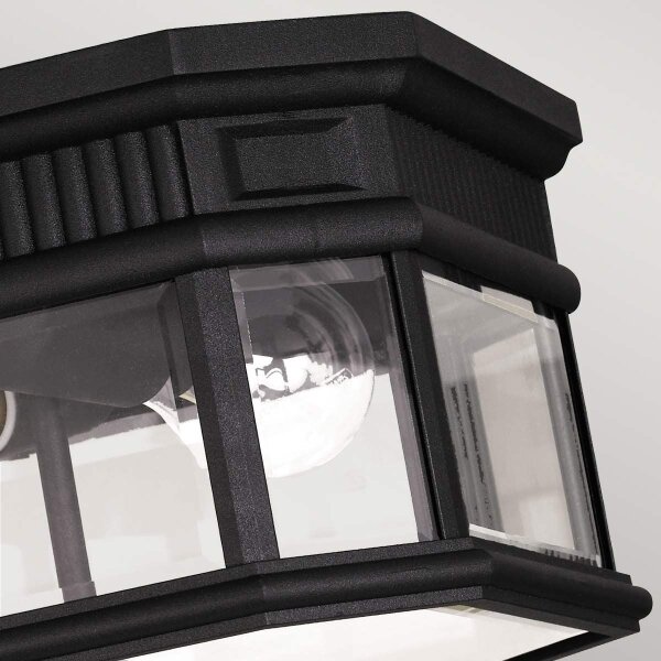 Feiss FE-COTSLN-F-BK-Vonkajšie stropné svietidlo COTSWOLD LANE 2xE27/60W/230V IP44
