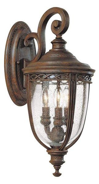 Feiss FE-EB2-M-BRB-Vonkajšie nástenné svietidlo ENGLISH BRIDLE 3xE14/60W/230V IP44