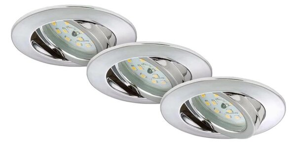 Briloner 7209-038 - SADA 3x LED Kúpeľňové podhľadové svietidlo LED/5W/230V IP23