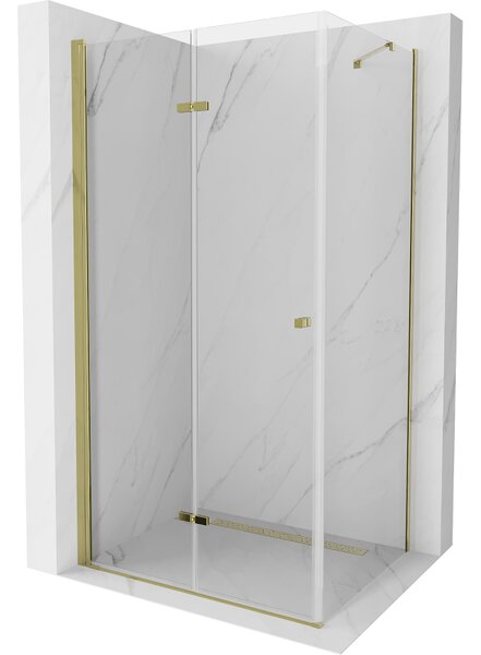 Mexen Lima sprchovací kút 80x70 cm, priehľadná, zlatá, 856-080-070-50-00