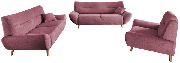 TROJMIESTNA POHOVKA, drevo, textil, černicová MID.YOU - Sedačky, Online Only