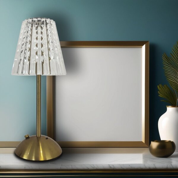 LED Stmievateľná dotyková nabíjacia stolná lampa ELBA LED/1,6W/800 mAh zlatá/číra