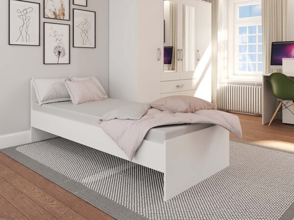 Jednolôžková posteľ Basic Plus 90x200 - biela