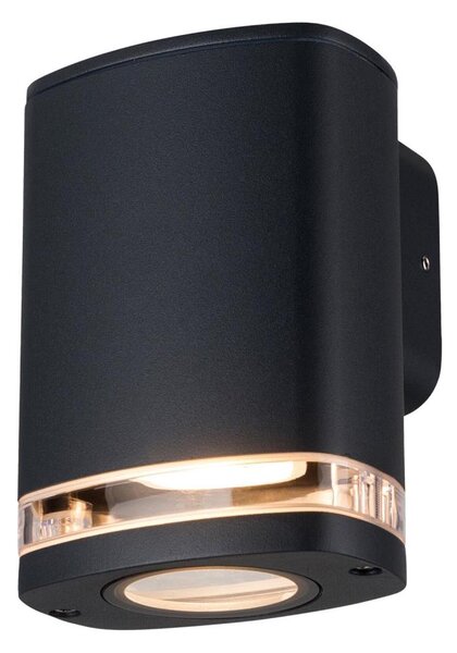 Kanlux 38884 - Vonkajšie nástenné svietidlo ZEVI 1xGU10/10W/230V IP54 čierna