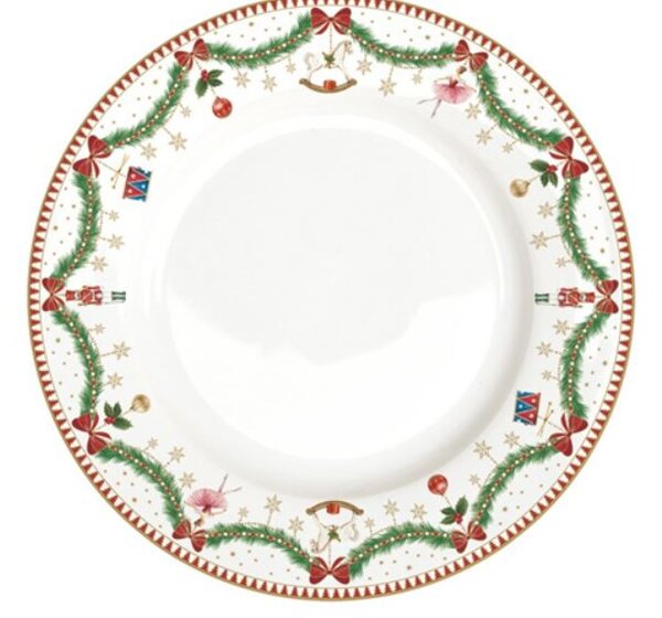 FEDORA Home Vianočné plytké taniere Magie de Noel, set 6 ks, priemer 26,5 cm