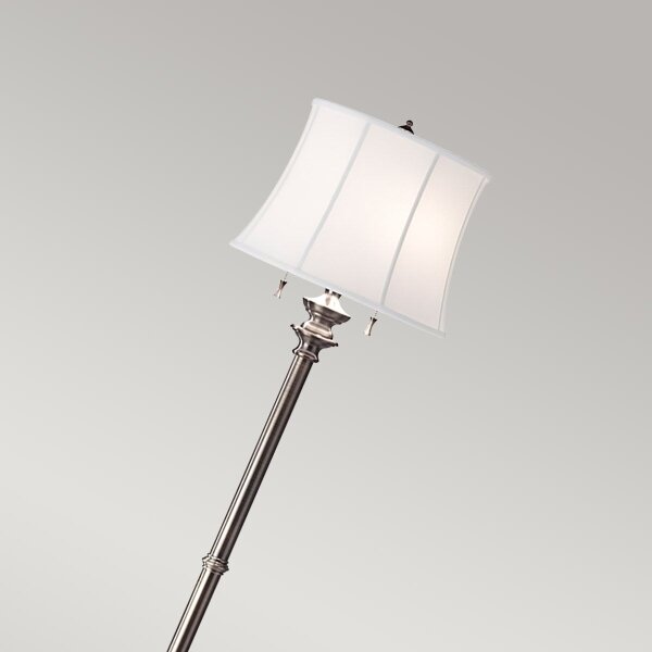 Feiss FE-STATEROOM-FL-AN - Stojacia lampa STATEROOM 2xE27/60W/230V strieborná