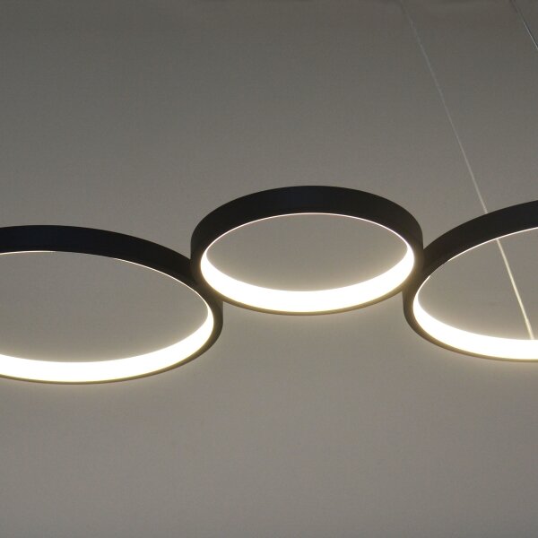LED Luster na lanku FLAMENCO LED/42W/230V 4000K čierna