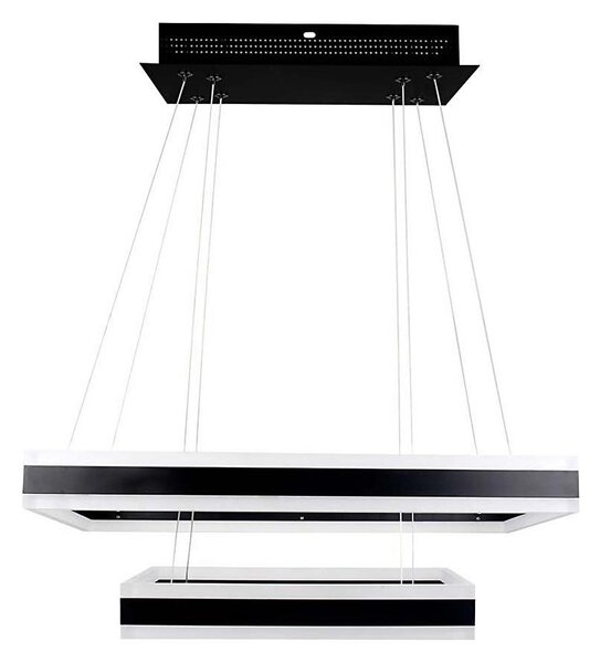 LED Stmievateľný luster na lanku LED/113W/230V 3000K čierna