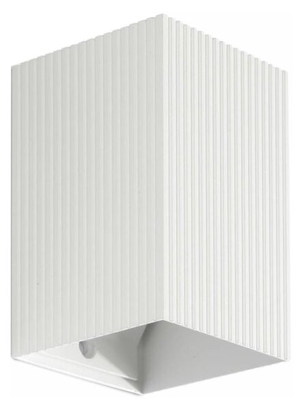 FARO 40534 - Nástenné svietidlo SOLE 1xGU10/8W/230V biela vrúbkovaná hranatý