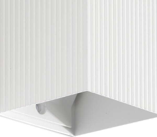 FARO 40534 - Nástenné svietidlo SOLE 1xGU10/8W/230V biela vrúbkovaná hranatý