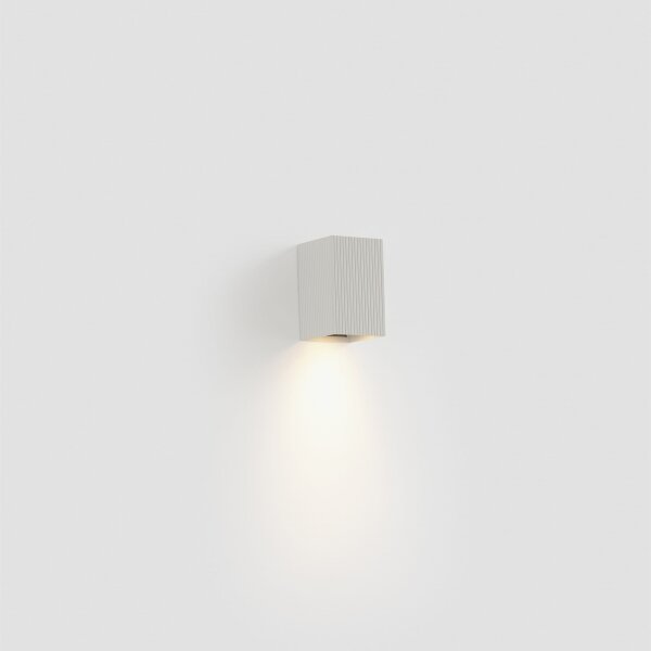 FARO 40534 - Nástenné svietidlo SOLE 1xGU10/8W/230V biela vrúbkovaná hranatý