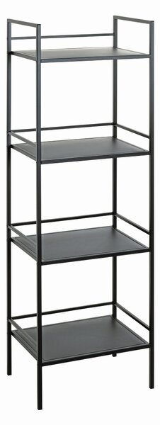 REGÁL, čierna, oceľ, 40/128/30 cm - Online Only drobný nábytok, Online Only