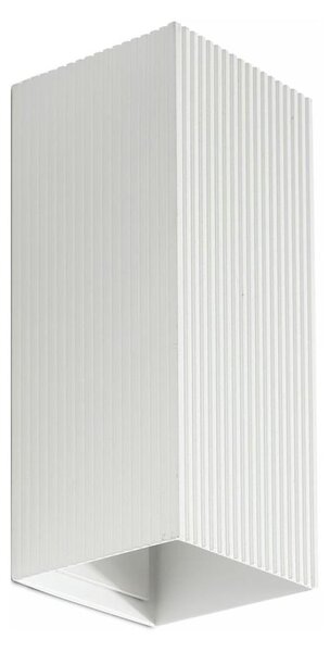 FARO 40565 - Nástenné svietidlo SOLE 2xGU10/8W/230V biela vrúbkovaná hranatý