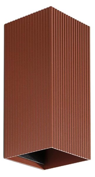 FARO 40568 - Nástenné svietidlo SOLE 2xGU10/8W/230V tehlová vrúbkovaná hranatý