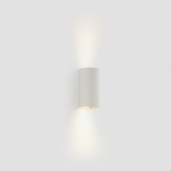 FARO 40542 - Nástenné svietidlo SOLE 2xGU10/8W/230V biela vrúbkovaná zaokrúhlený