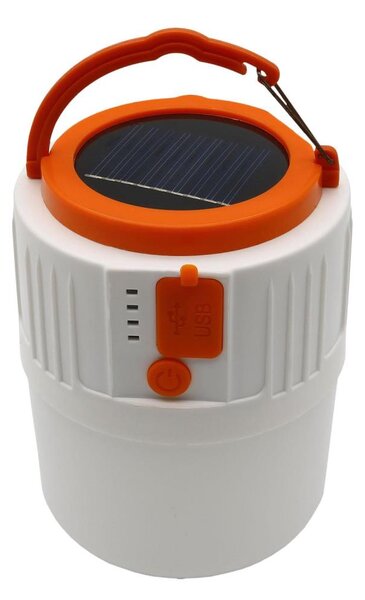 LED Solárna lampa s funkciou powerbanky LED/3W/3,7V 7000K IPX4 3200 mAh biela