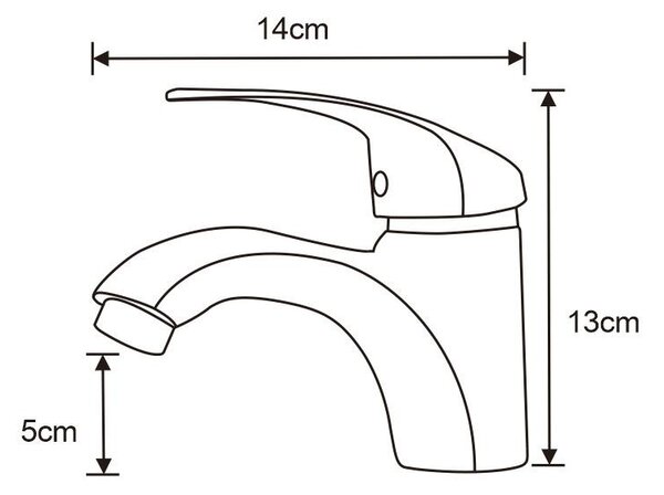 Mexen Fabia, umývadlová batéria, čierna matná, 746500-70