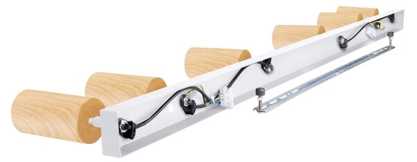 Brilagi - Bodové svietidlo SELE 6xGU10/30W/230V biela/dekor duba