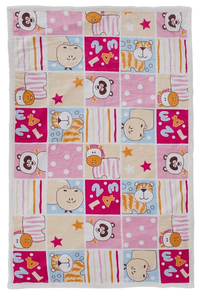 KONDELA Detská deka, farebný patchwork, 100x150, CIMA